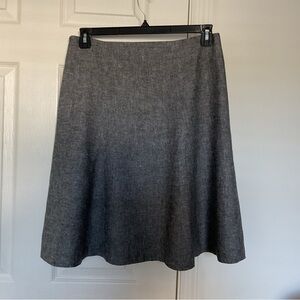 Dalia Collection Linen Blend Skirt A Line Gray Size 8